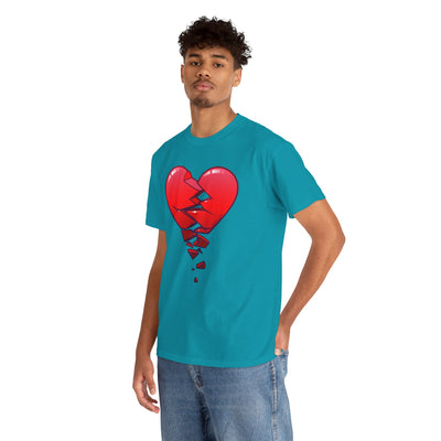 Crumbling Broken Heart Adult Unisex T-Shirt Tee