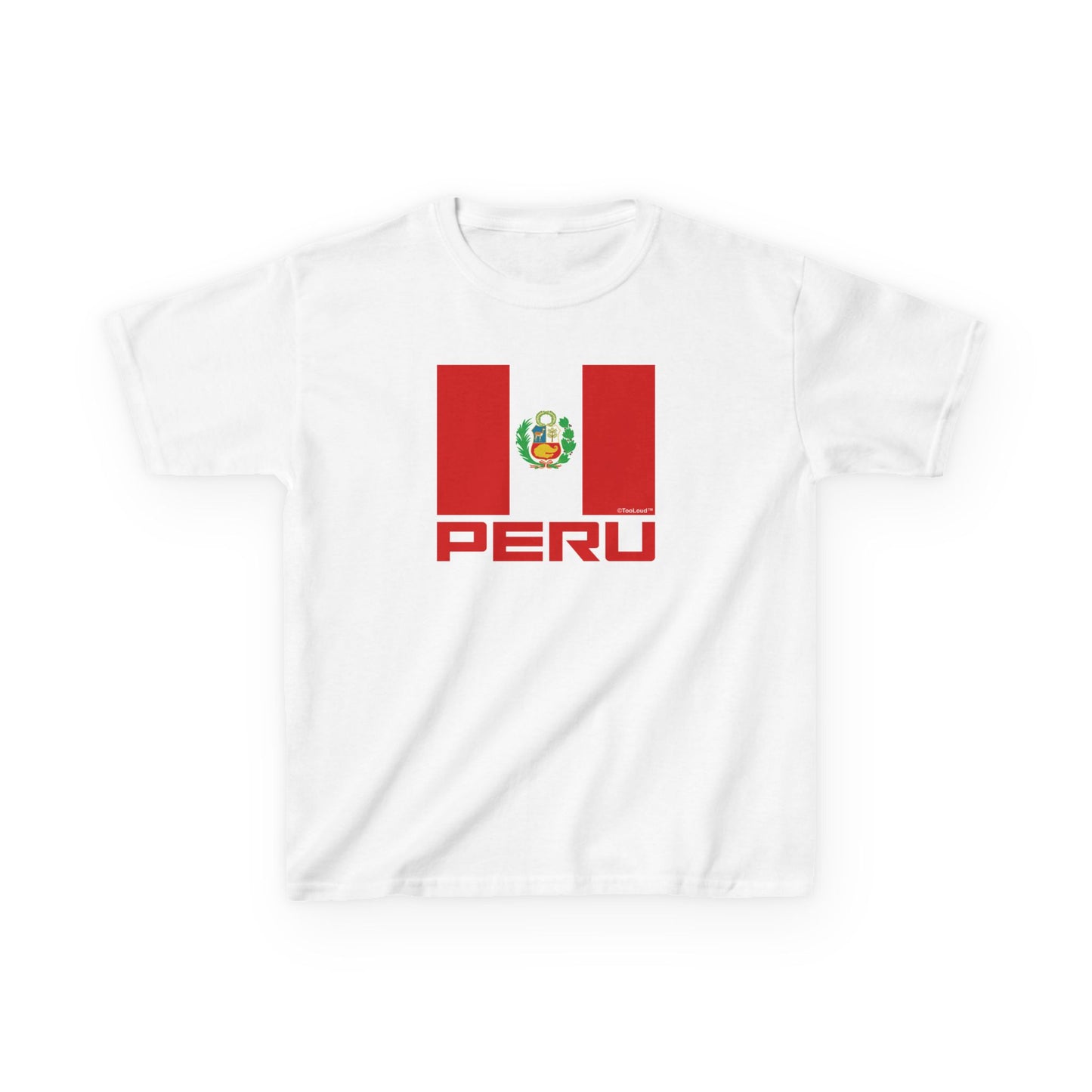 Peru Flag Children’s T-Shirt by TOOLOUD