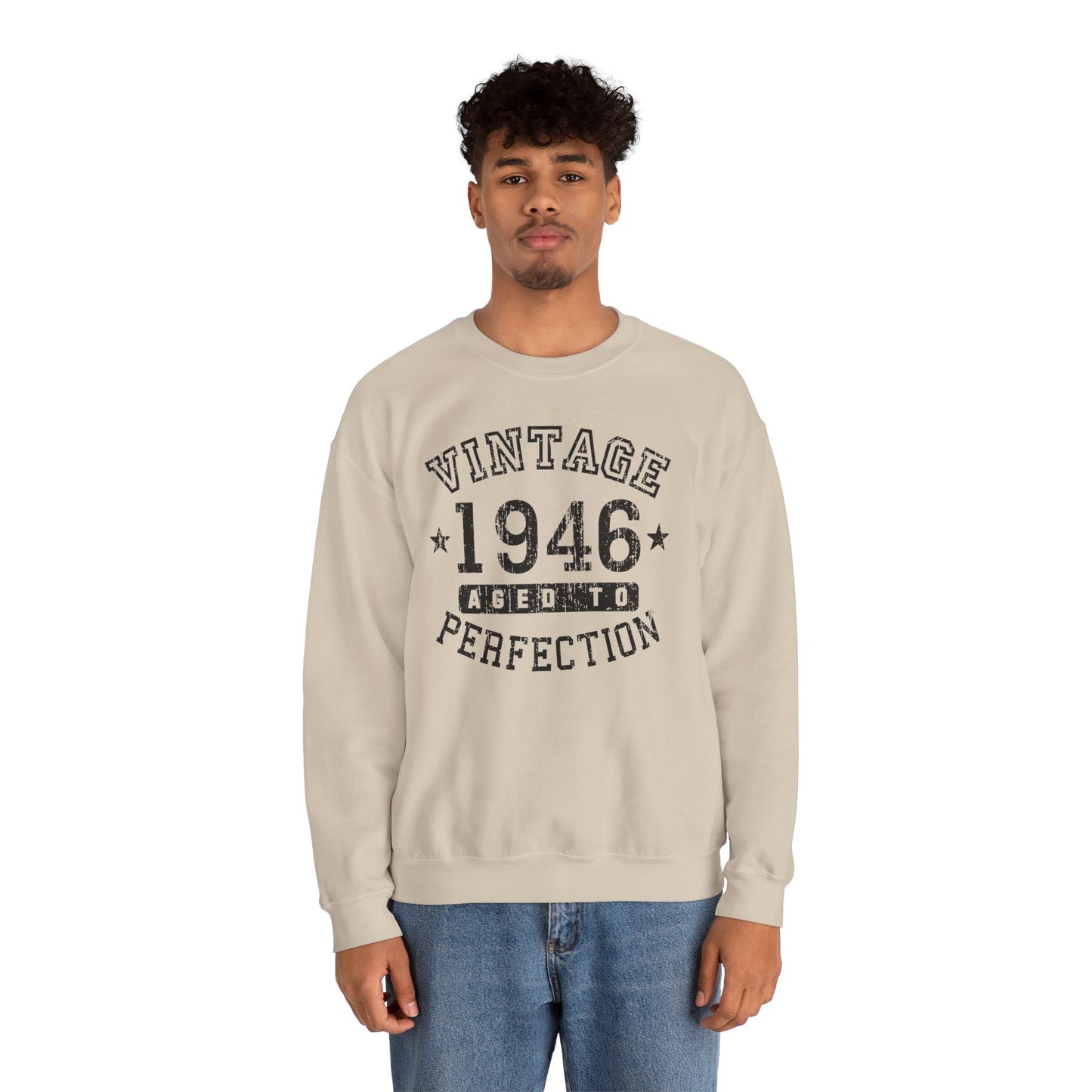 1946 - Vintage Birth Year Sweatshirt Adults Unisex by TOOLOUD