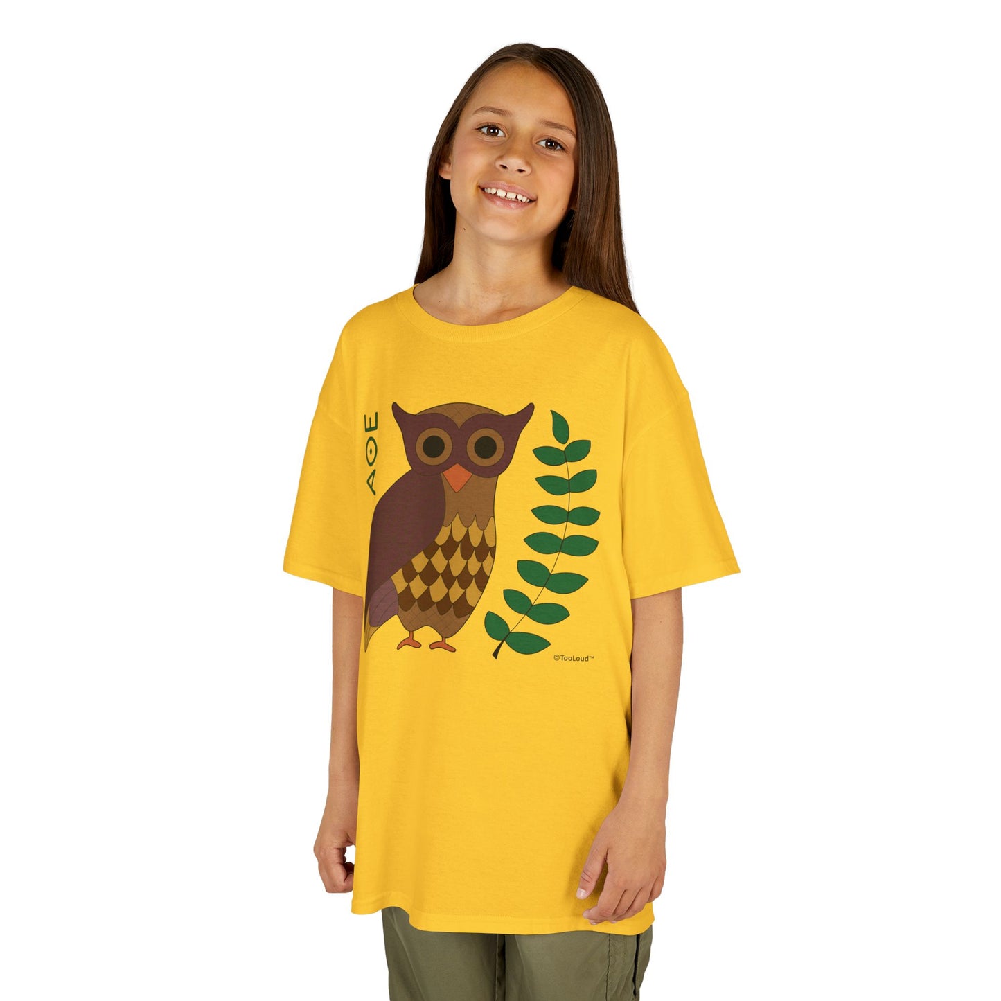 Owl of Athena Children’s T-Shirt by TOOLOUD