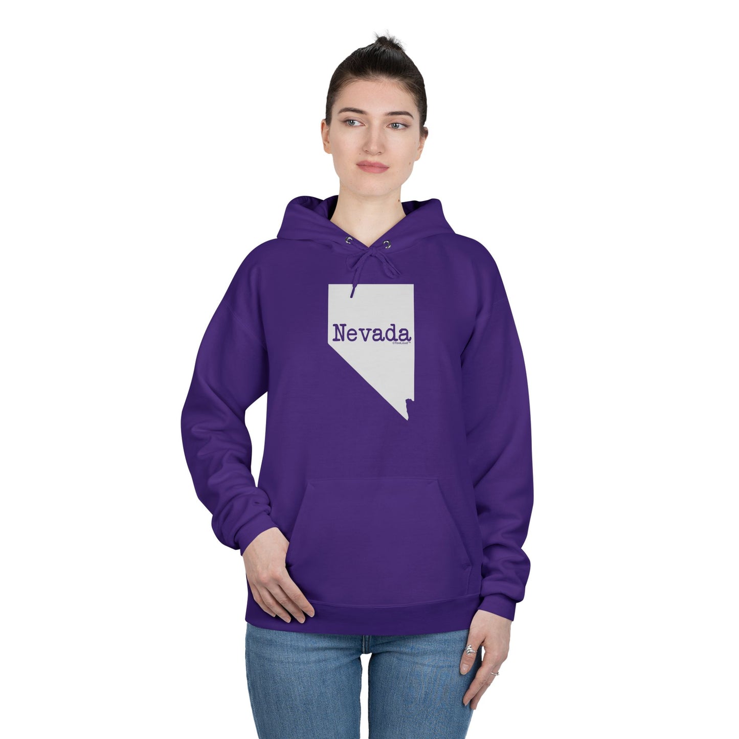 Nevada – United States Shape Dark Pullover Hoodie Sweatshirt by TOOLOUD