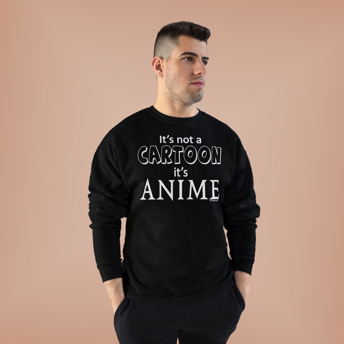 Not A Cartoon Text Adult Dark Sweatshirt by TOOLOUD