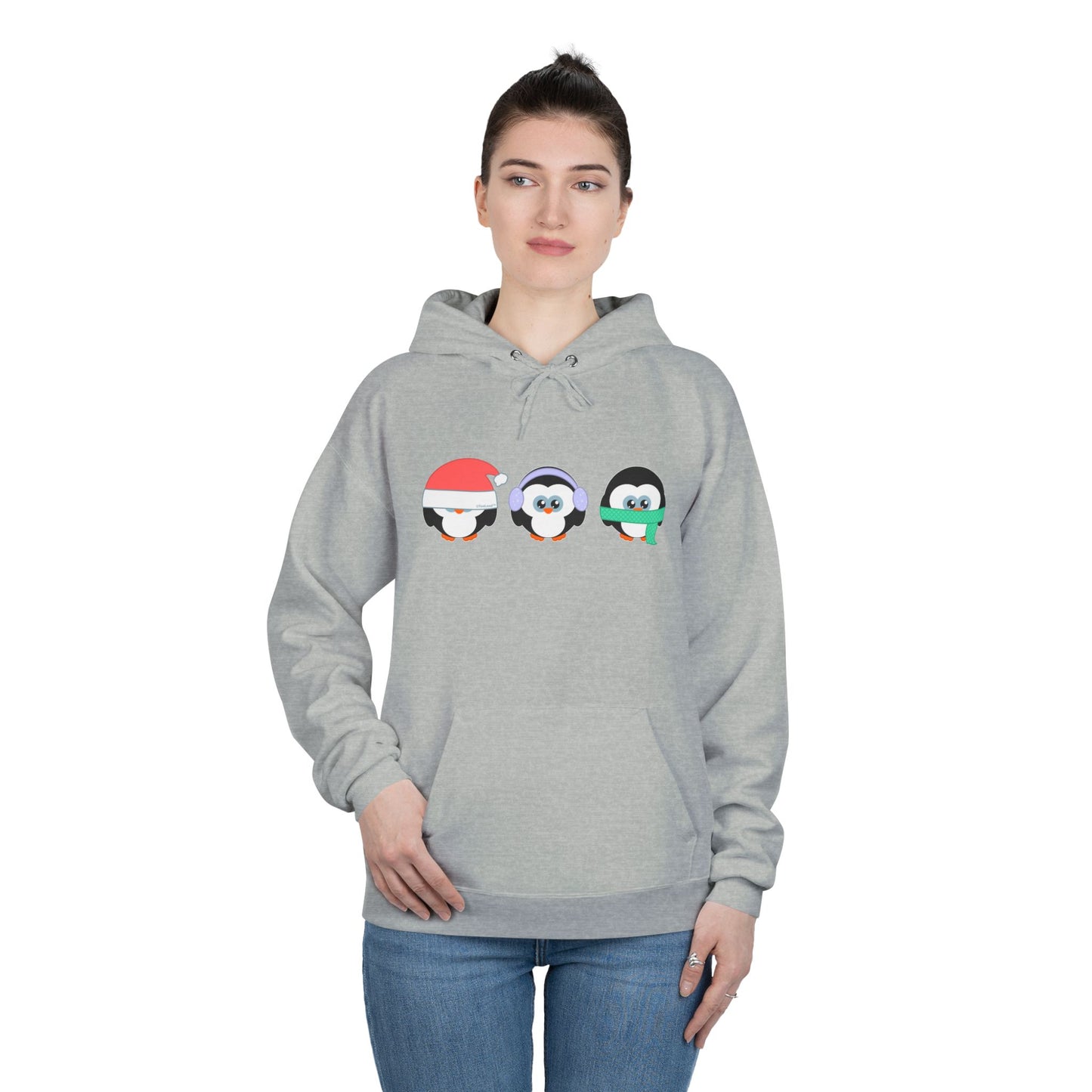 Christmas Penguins See No Evil Hear No Evil Speak No Evil Pullover Hoodie Sweatshirt by TOOLOUD