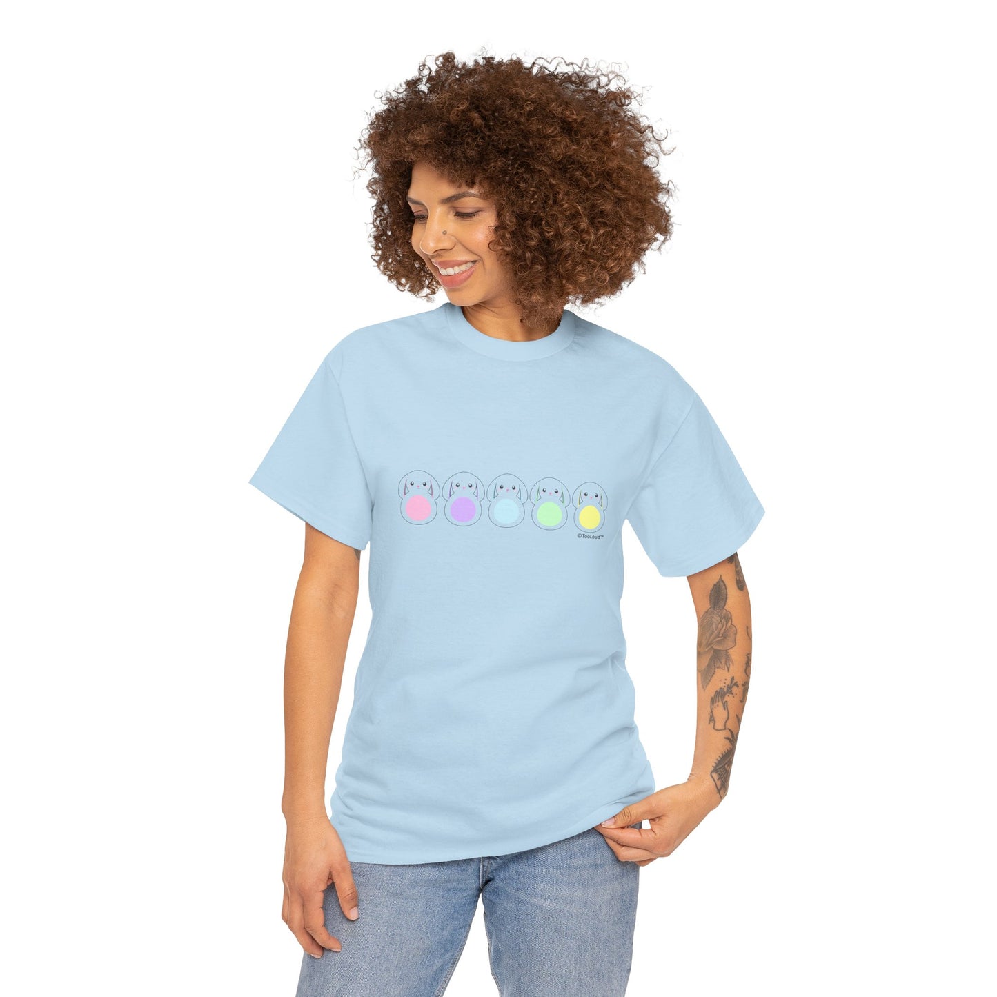 Cute Pastel Bunnies Women’s T-Shirt by TOOLOUD