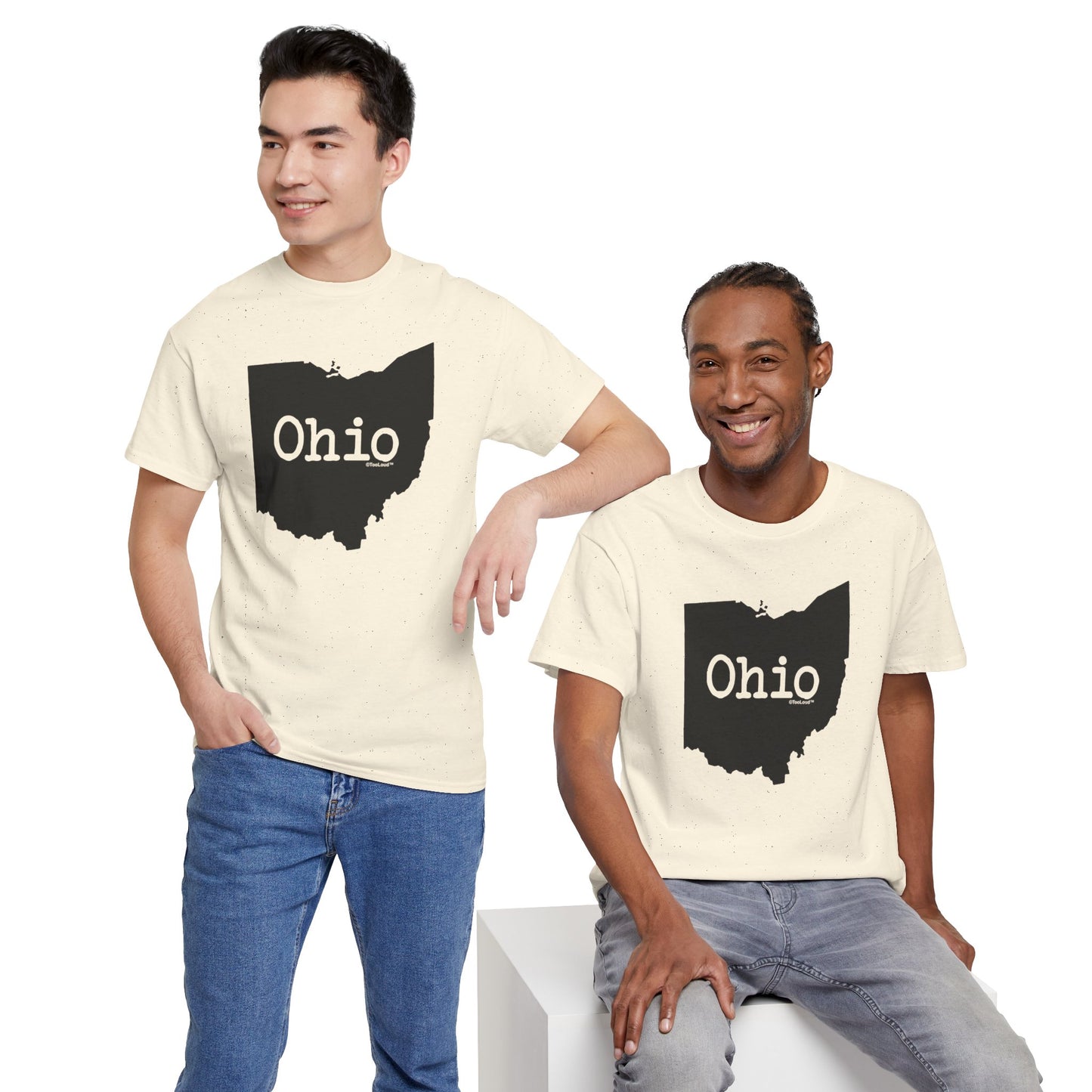 Ohio - United States Shape Print Adult T-Shirt by TOOLOUD
