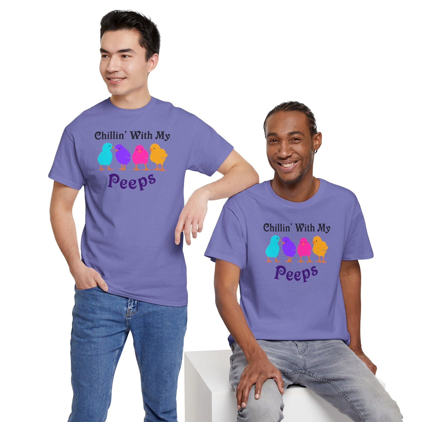 Chillin with My Peeps Easter Unisex T-Shirt by TOOLOUD