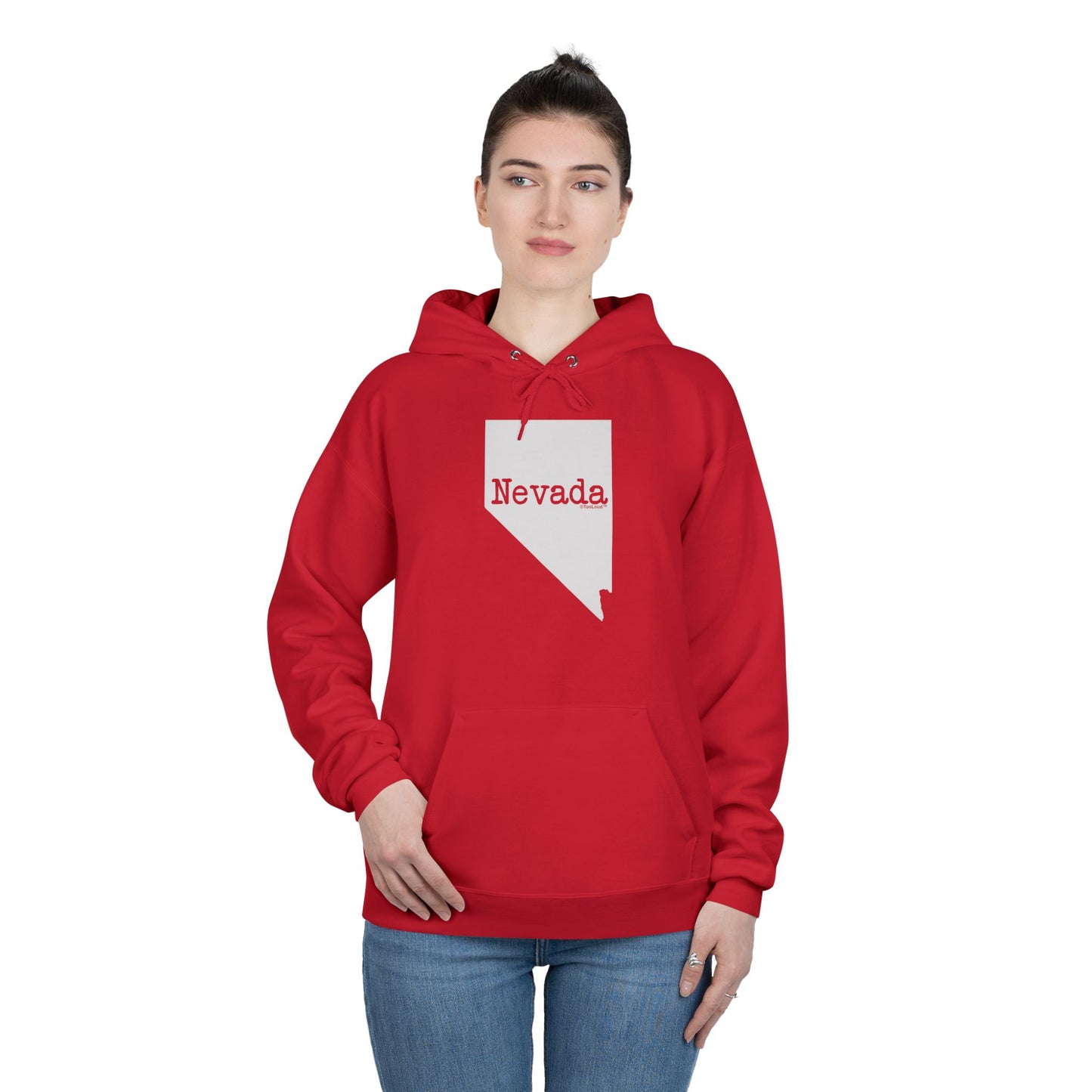 Nevada – United States Shape Dark Pullover Hoodie Sweatshirt by TOOLOUD