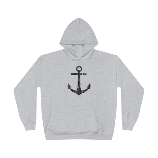 Distressed Nautical Sailor Anchor Hoodie Sweatshirt by TOOLOUD