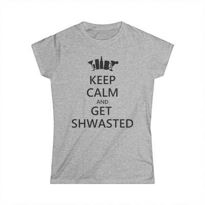 TooLoud Keep Calm and Get Shwasted Juniors Fitted T-Shirt