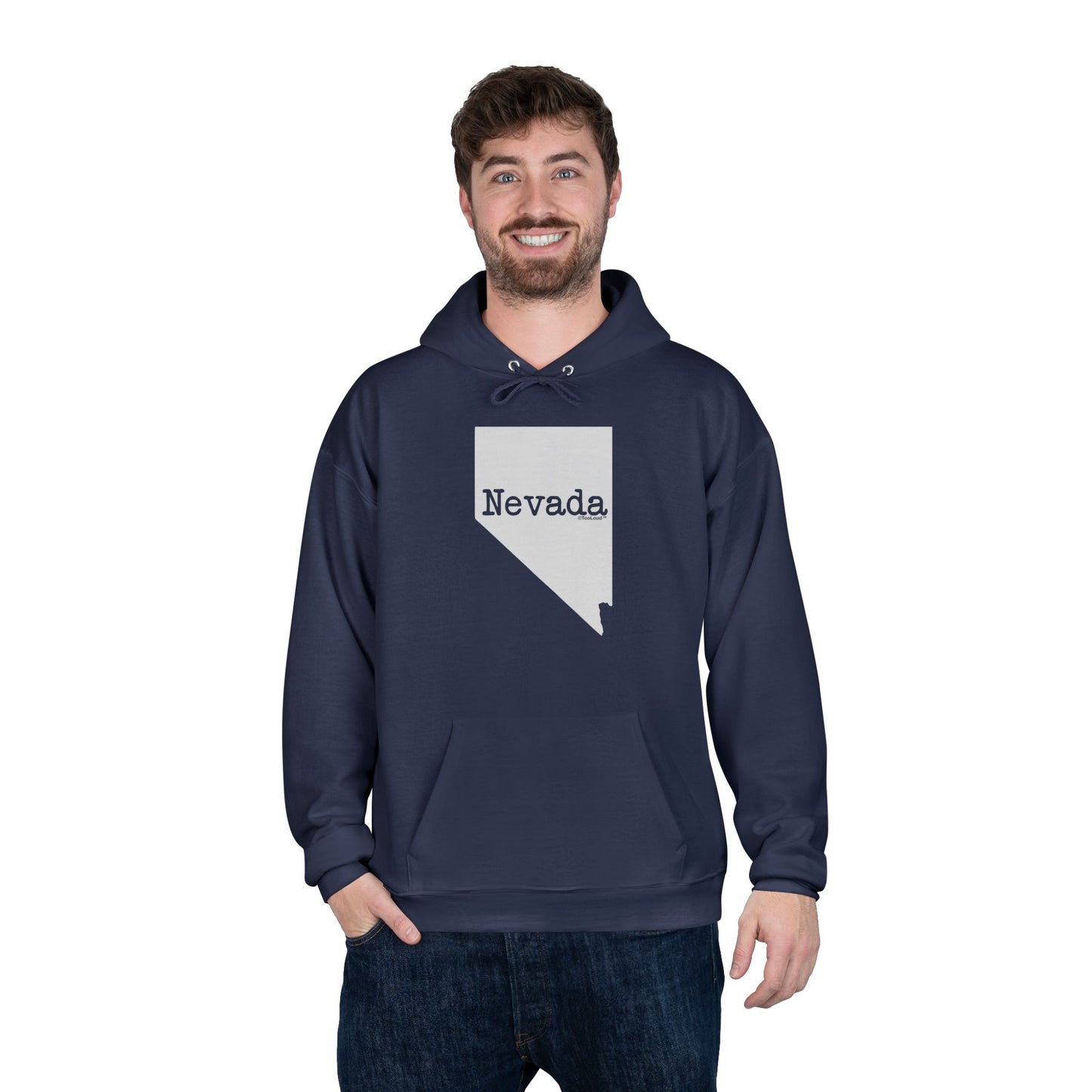 Nevada – United States Shape Dark Pullover Hoodie Sweatshirt by TOOLOUD