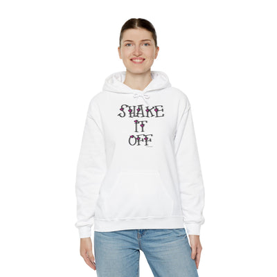 TooLoud Shake It Off Text Cute with Hearts Adult Hoodie Sweatshirt