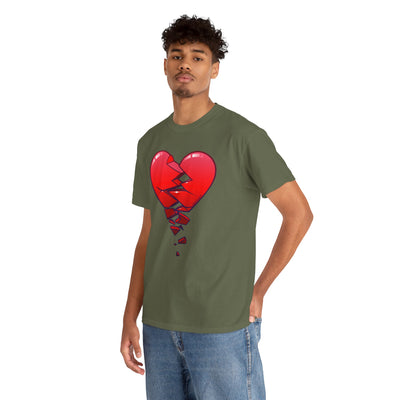 Crumbling Broken Heart Adult Unisex T-Shirt Tee