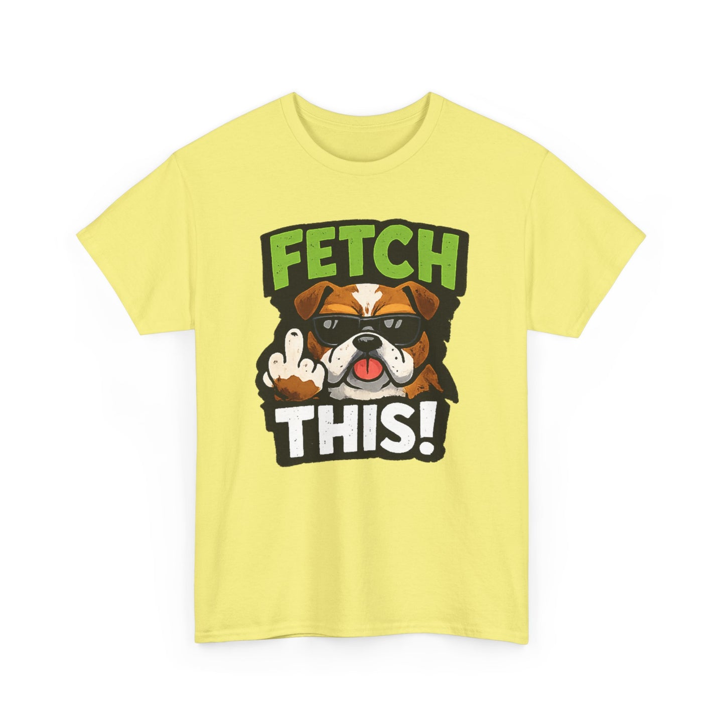 Fetch This! Middle Finger Adult Unisex T-Shirt by TOOLOUD