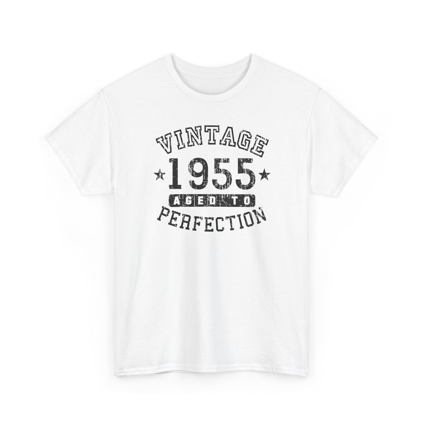 1955 - Adult Unisex Vintage Birth Year Aged to Perfection Birthday T-Shirt by TOOLOUD