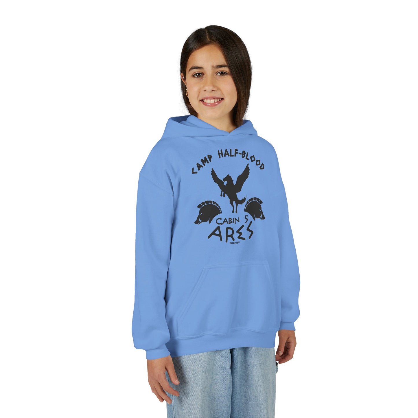 Camp Half Blood Cabin 5 Ares Youth Children’s Hoodie by TOOLOUD