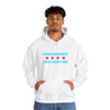 TOOLOUD Distressed Chicago Flag Design Unisex Hoodie Sweatshirt