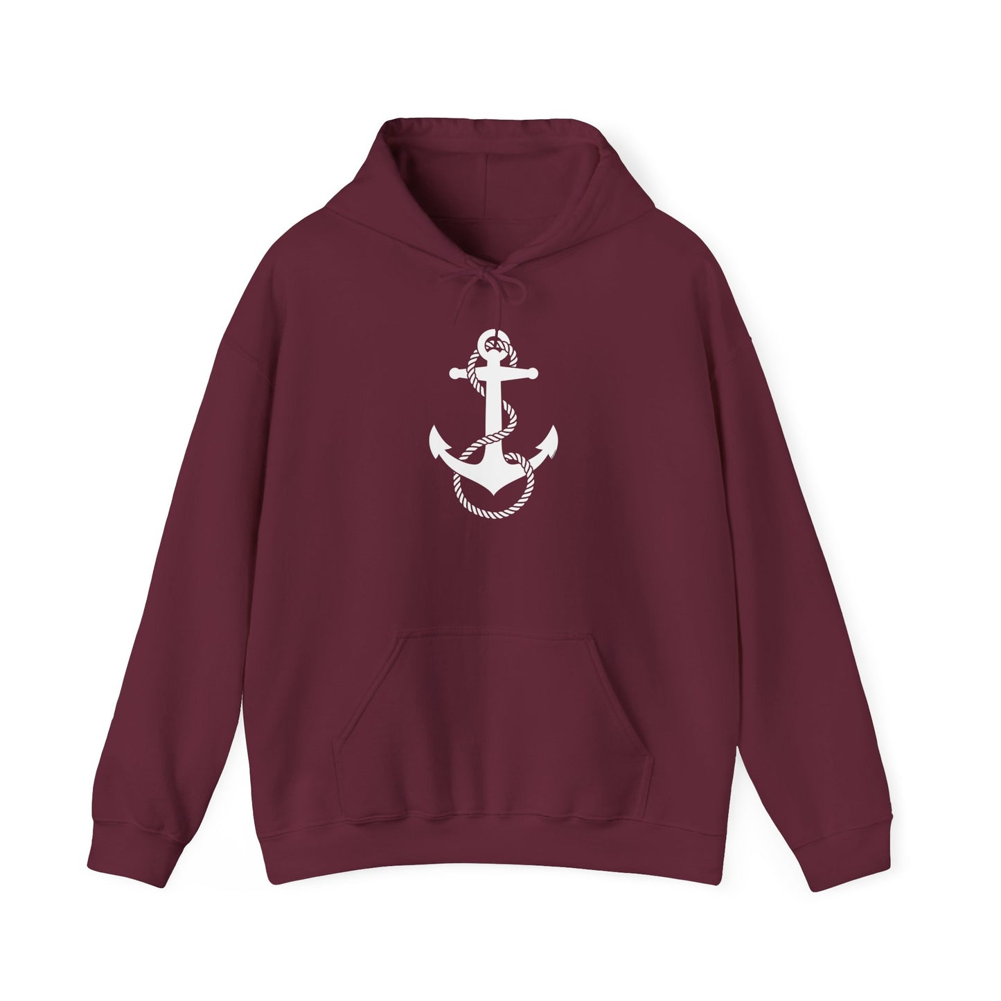 TooLoud Nautical Sailor Rope Anchor Hoodie Sweatshirt