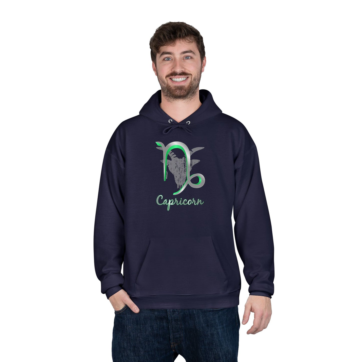Capricorn Symbol Dark Pullover Hoodie Sweatshirt by TOOLOUD™