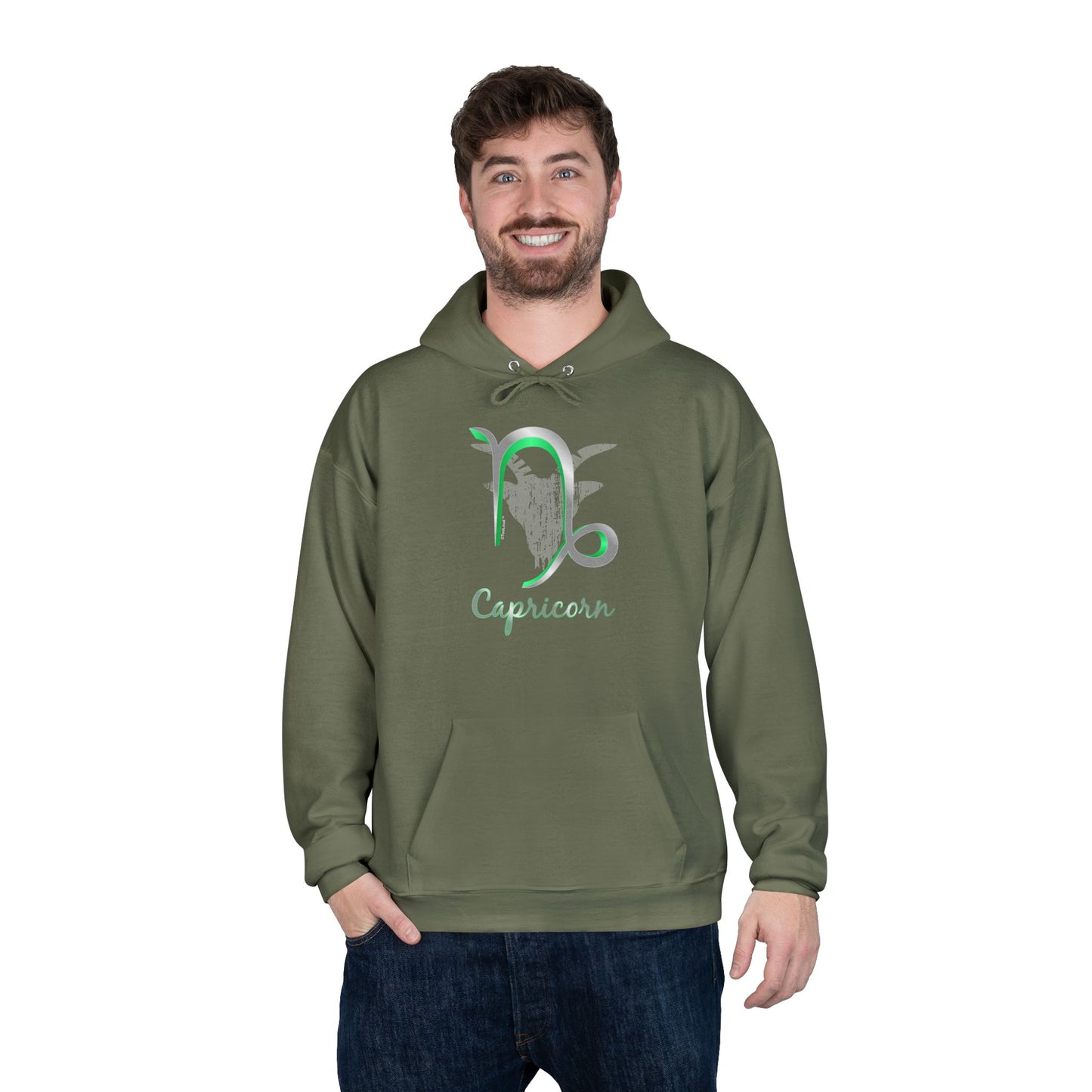 Capricorn Symbol Dark Pullover Hoodie Sweatshirt by TOOLOUD™