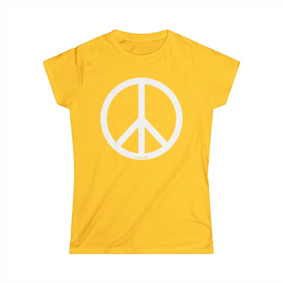 Peace Sign Symbol Juniors Crew T-Shirt by TOOLOUD