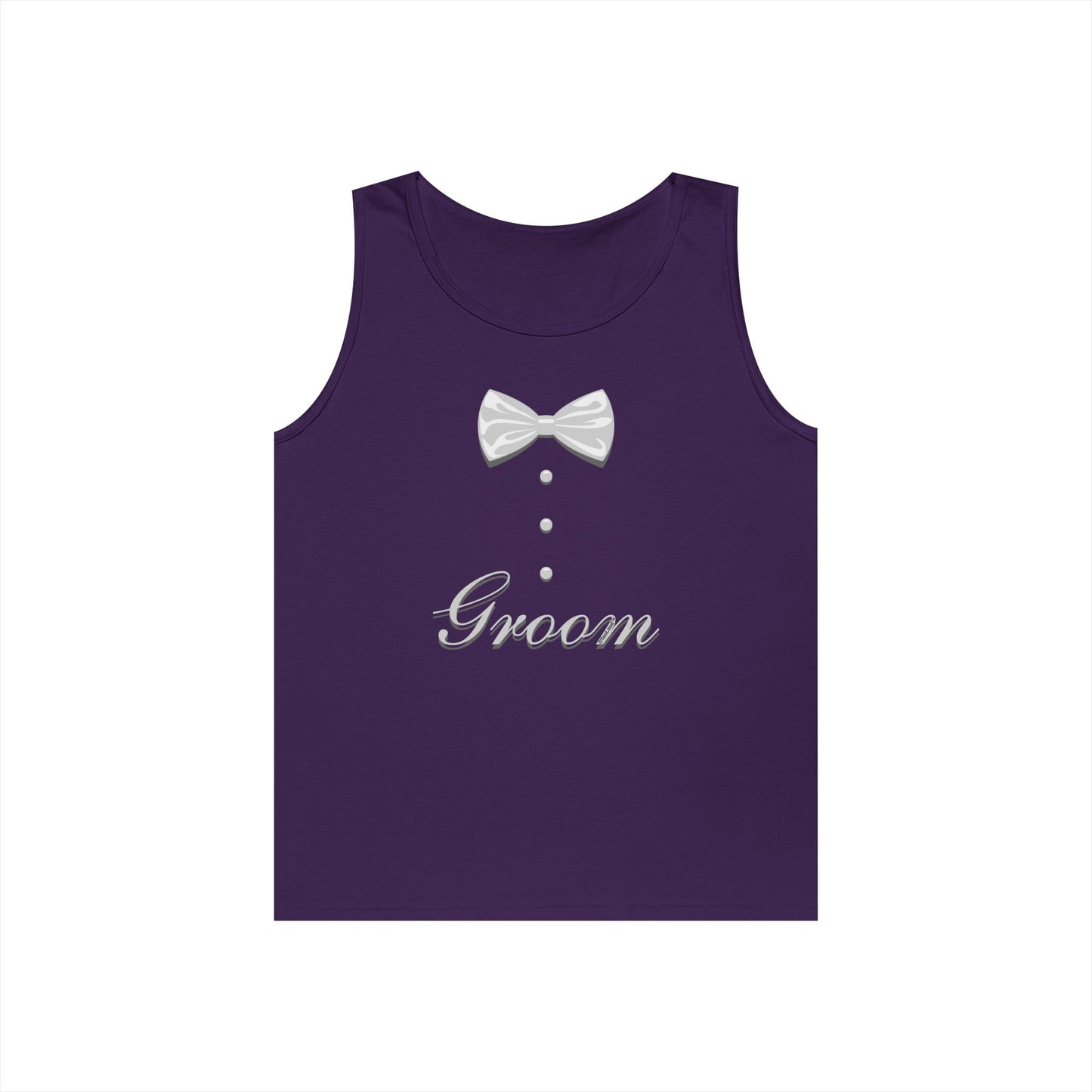 Tuxedo Groom Print Men's Dark Loose Tank Top by TOOLOUD