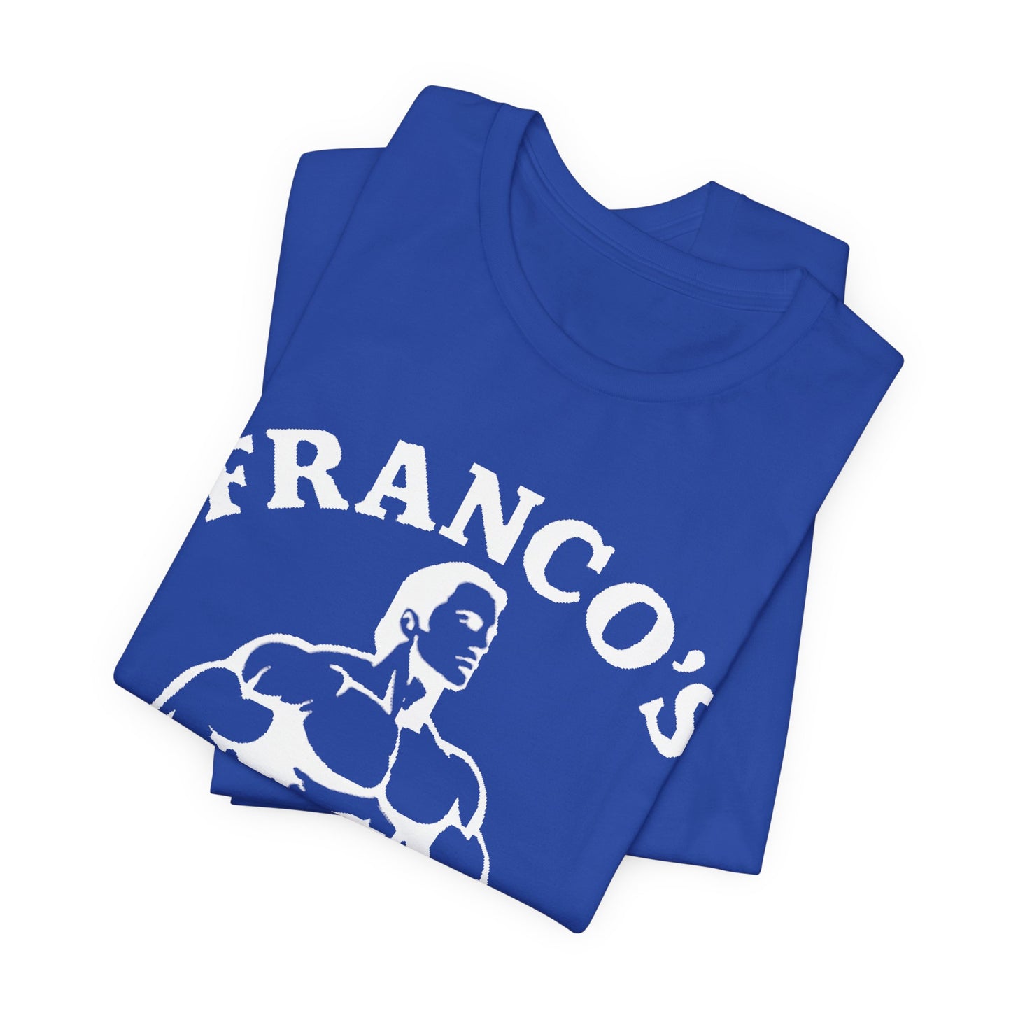 Franco’s Gym Retro Bodybuilder T-Shirt – Vintage 80s Fitness Style