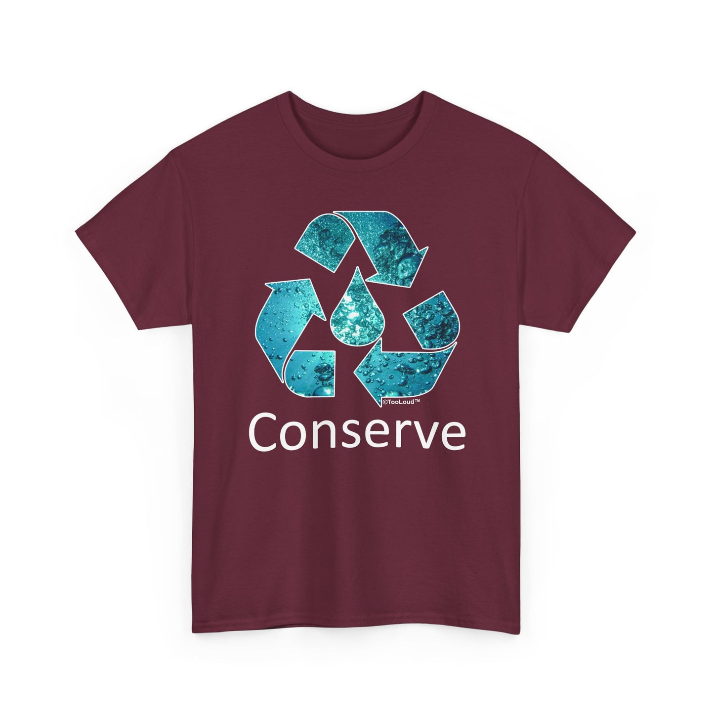 Water Conservation Text Adult Dark T-Shirt by TOOLOUD