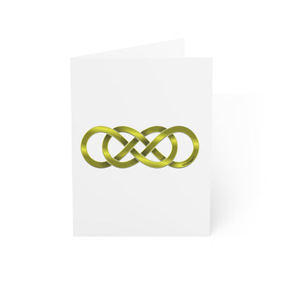 TOOLOUD Double Infinity Gold Symbol Fold Blank Greeting Cards Packs of (10, 30, and 50pcs)