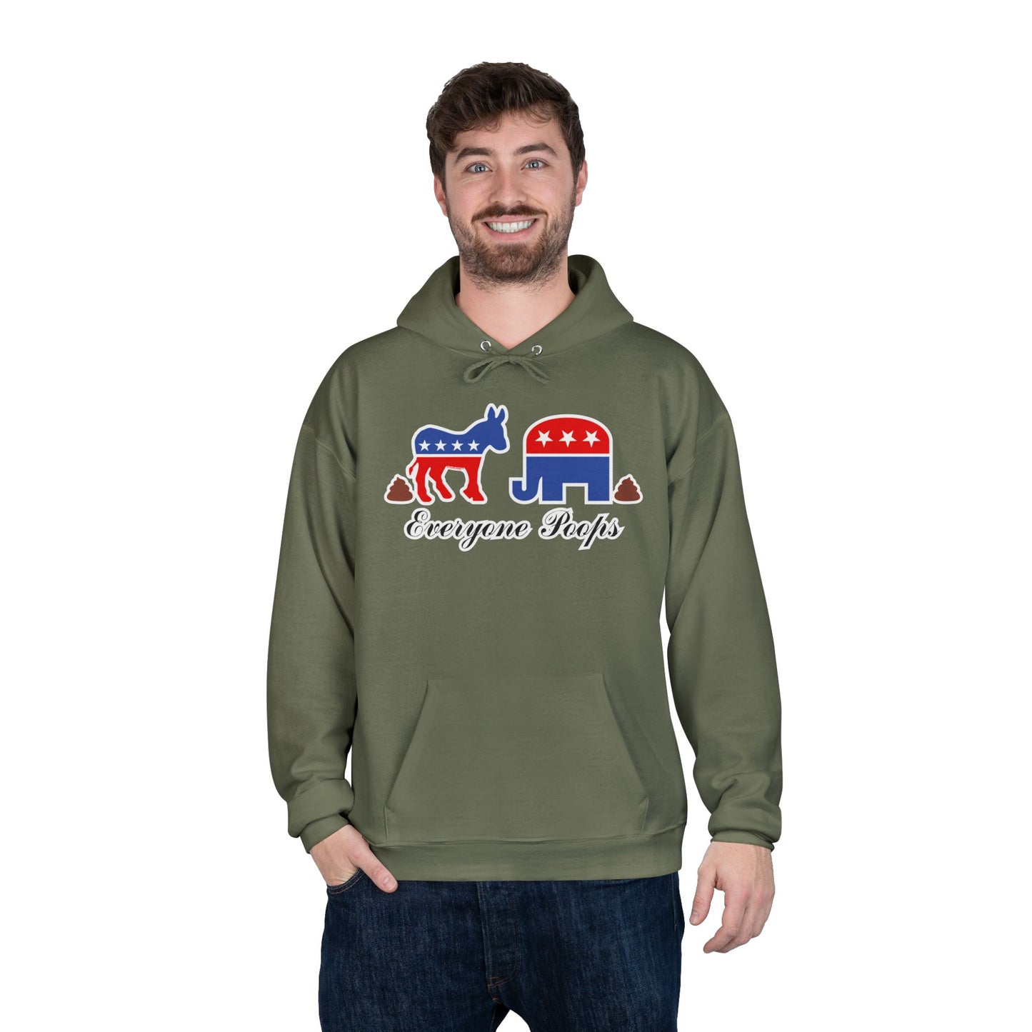 Everyone Poops Donkey Elephant Dark Hoodie Sweatshirt by TOOLOUD™