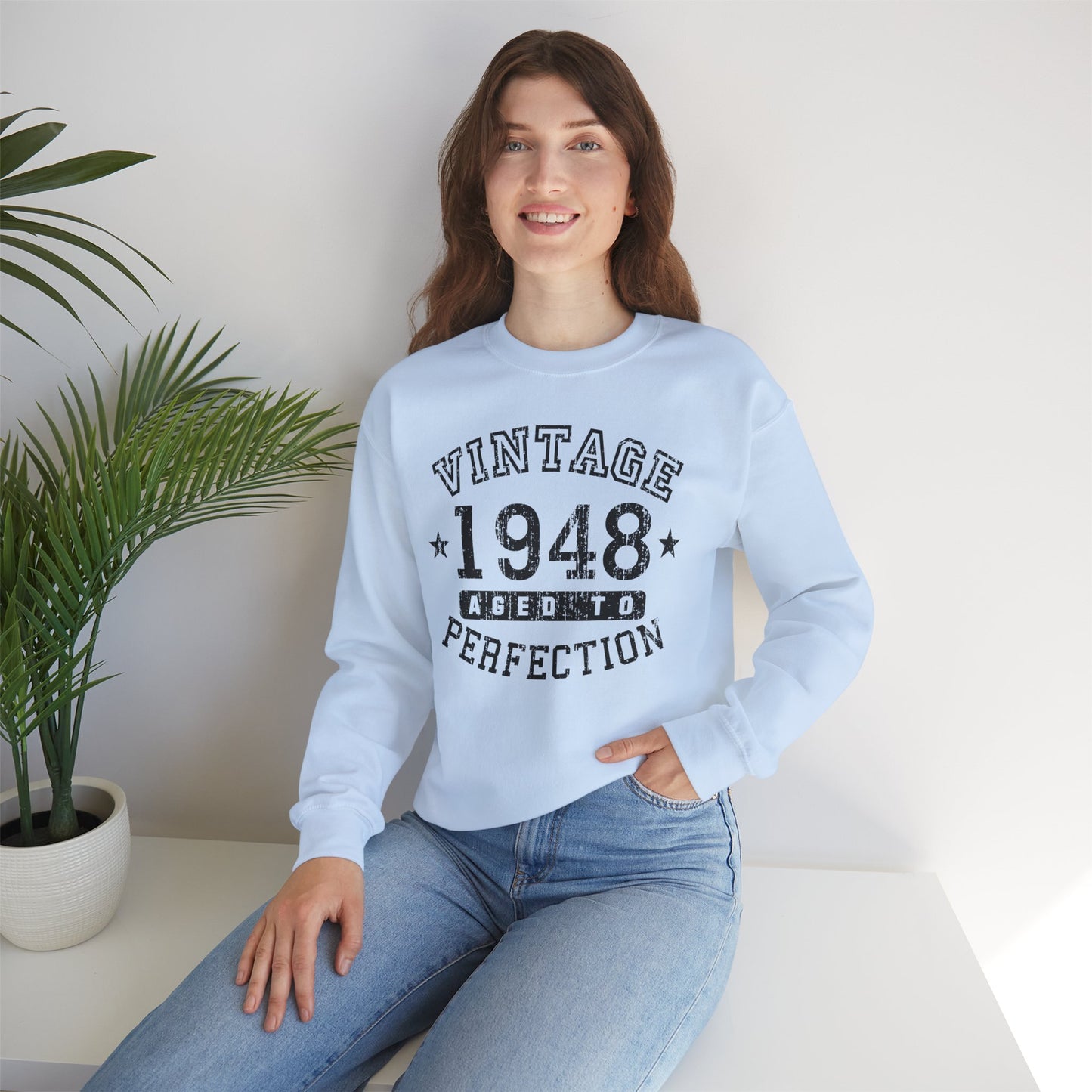 1948 - Vintage Birth Year Sweatshirt Adults Unisex by TOOLOUD