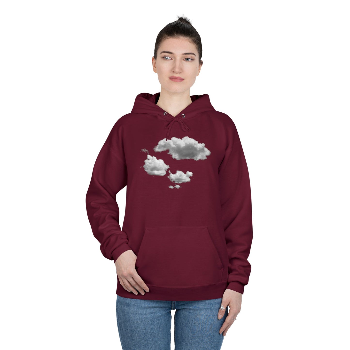 Inverted Puffy Clouds Dark Hoodie Sweatshirt by TOOLOUD
