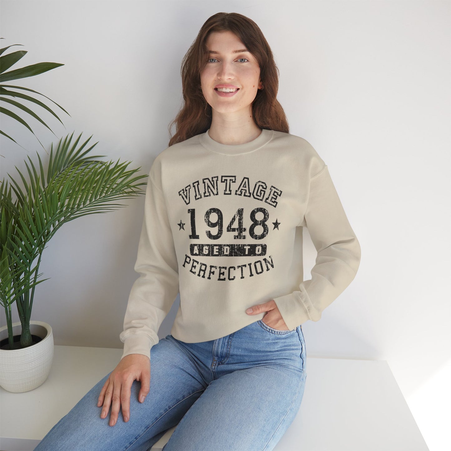 1948 - Vintage Birth Year Sweatshirt Adults Unisex by TOOLOUD
