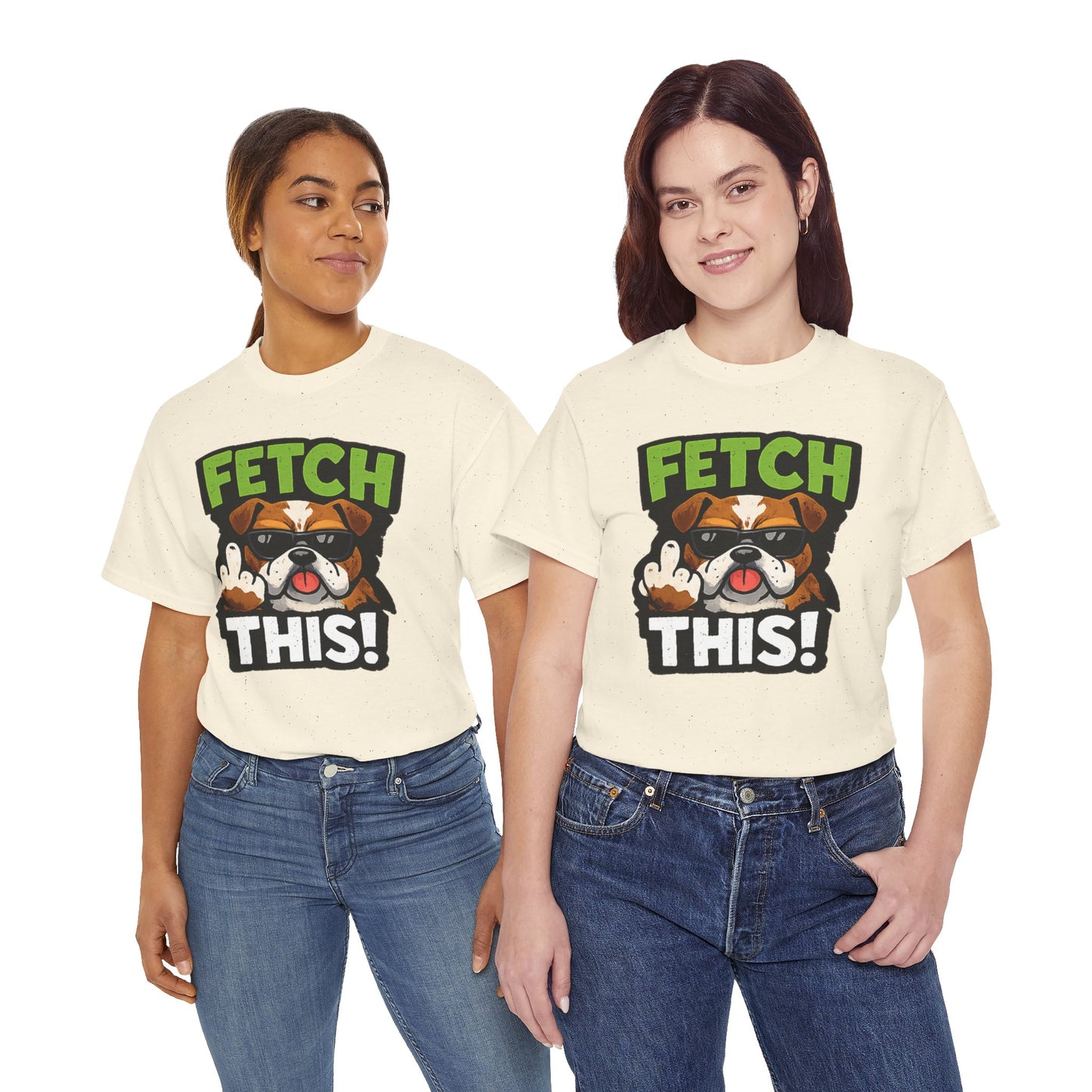Fetch This! Middle Finger Adult Unisex T-Shirt by TOOLOUD