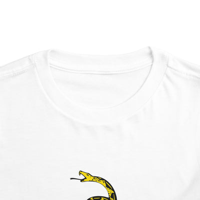 Don't Tread On Me Gadsden Flag Rattlesnake Toddler Short Sleeve T-Shirt