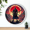 Lone Samurai Standing on a Rocky Cliff 10-Inch Wall Clock by TooLoud