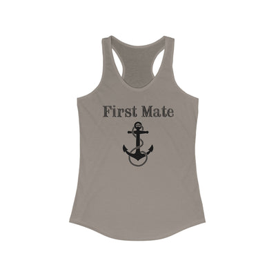 Ship First Mate Nautical Anchor Boating Women's Racerback Tank Top by TOOLOUD