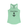 Ship First Mate Nautical Anchor Boating Women's Racerback Tank Top by TOOLOUD