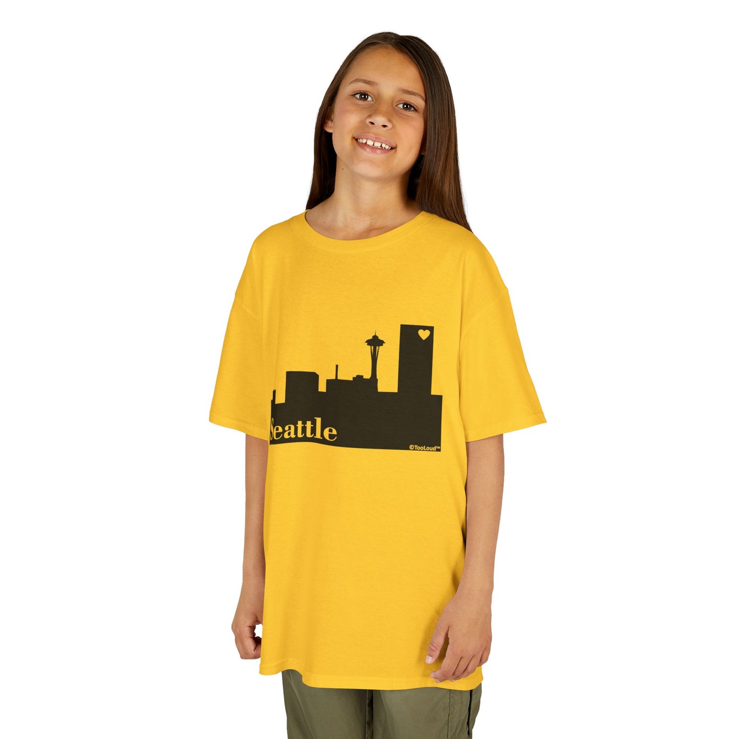 Seattle Skyline with Space Needle Children's T-Shirt by TOOLOUD
