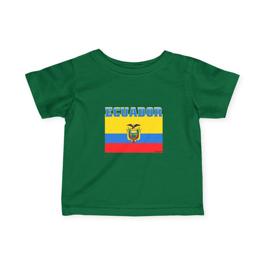 Ecuador Flag Infant T-Shirt Dark by TOOLOUD