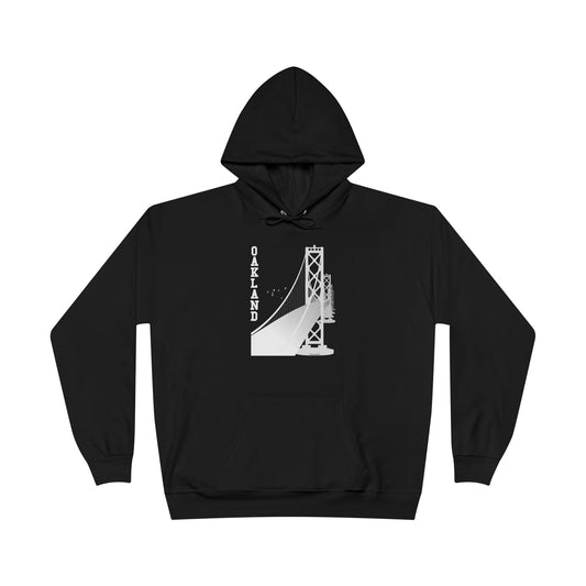 Oakland Text Bay Bridge Dark Pullover Hoodie Sweatshirt by TOOLOUD