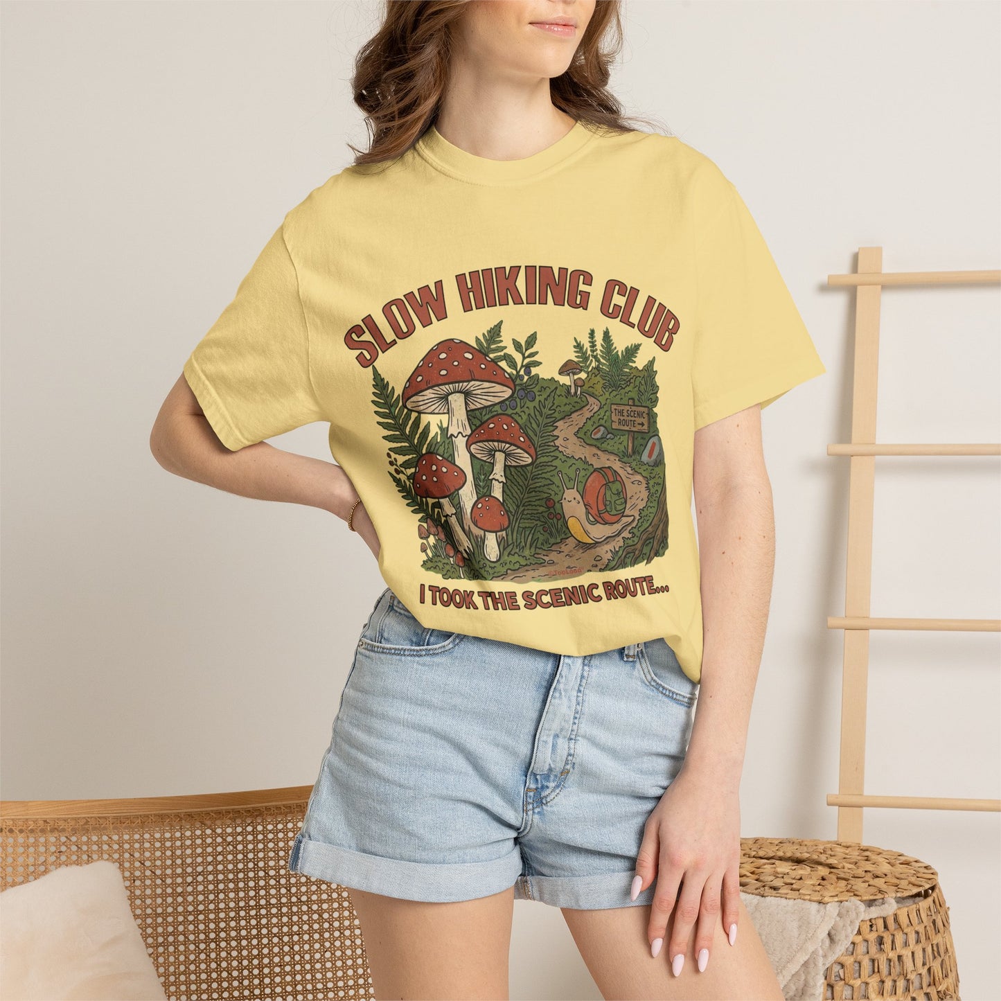 Slow Hiking Club Unisex Garment-Dyed Adult T-shirt
