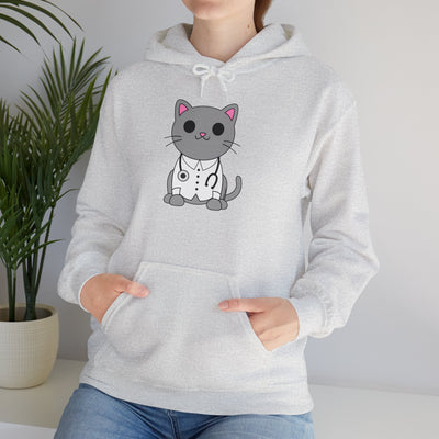 Dr. Cat MD - Cute Cat Design Unisex Hoodie Sweatshirt By TOOLOUD