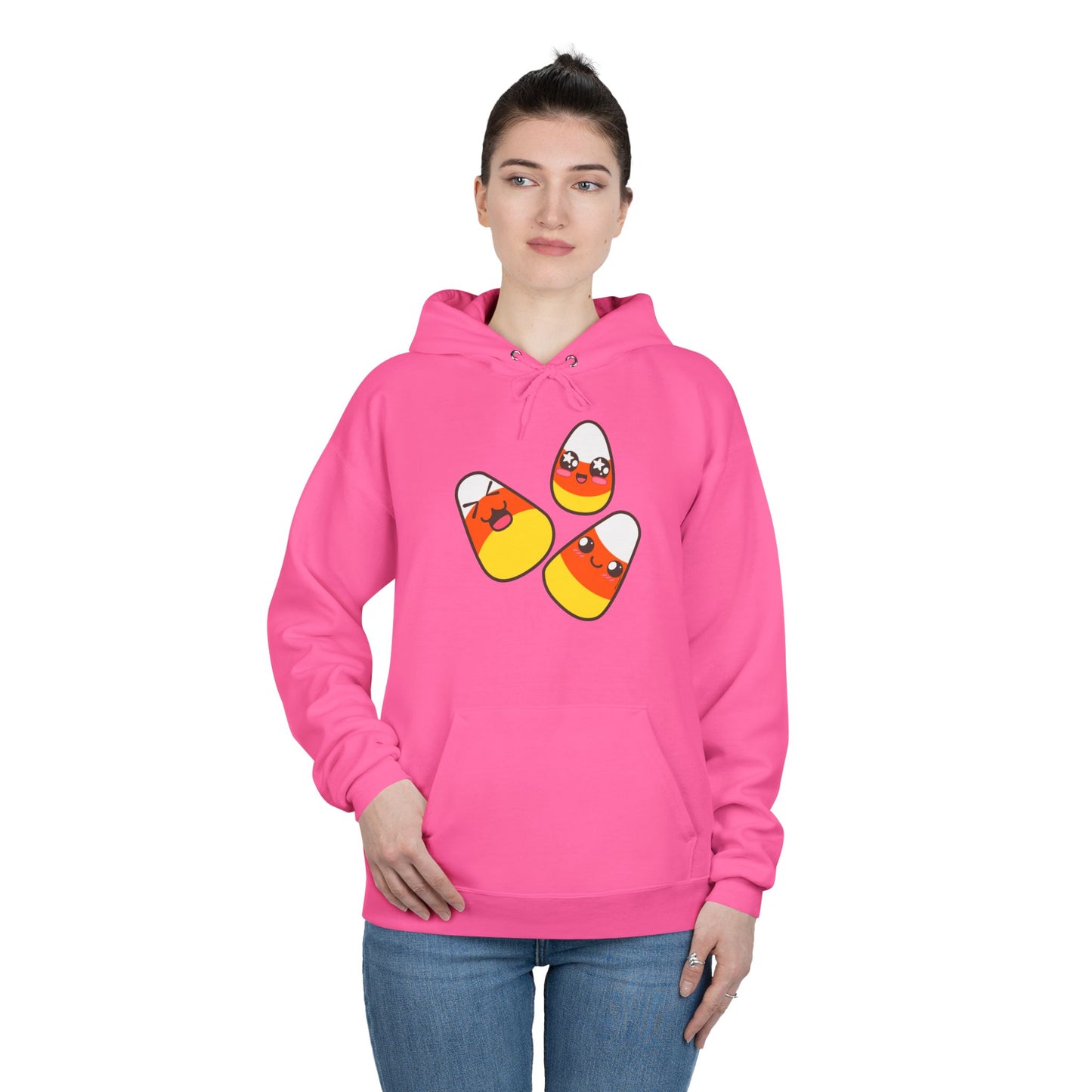 Cute Candy Corn Family Halloween Adult Hoodie Sweatshirt by TOOLOUD