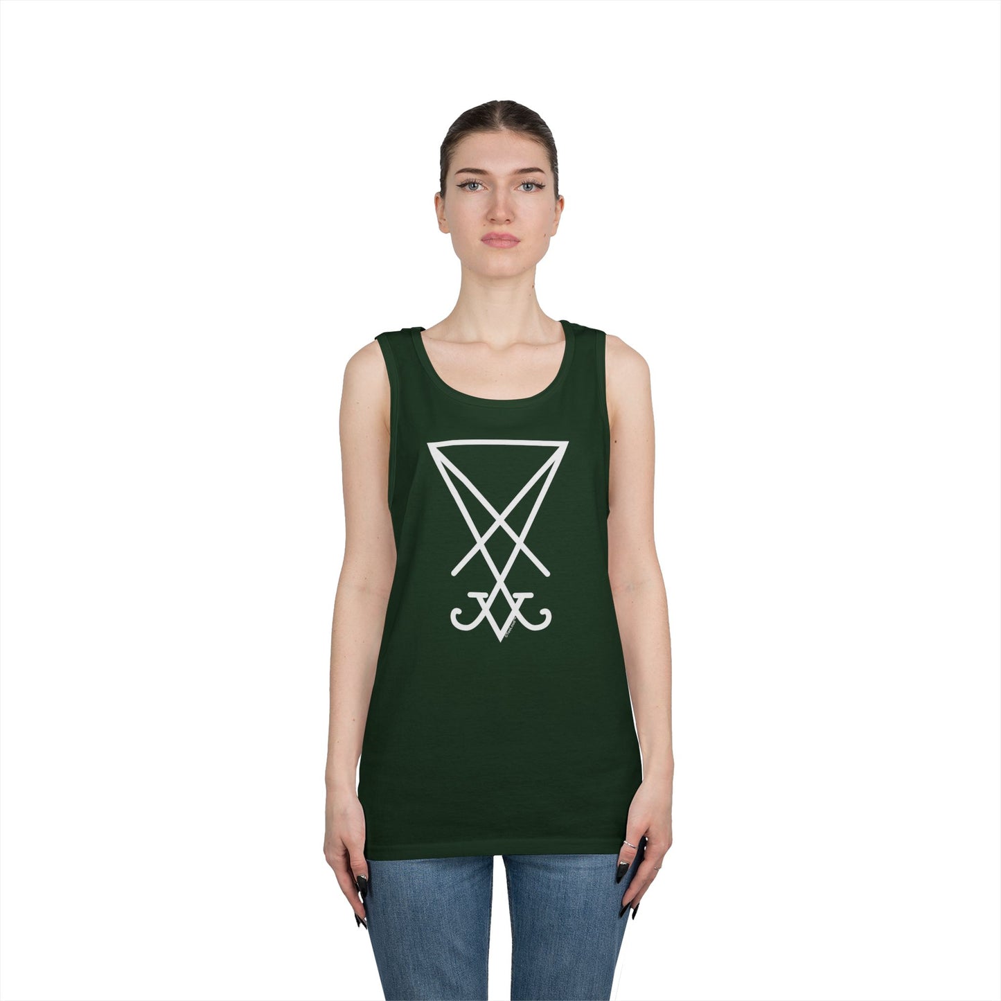 Sigil of Lucifer – Seal of Satan Dark Adult Loose Tank Top by TOOLOUD