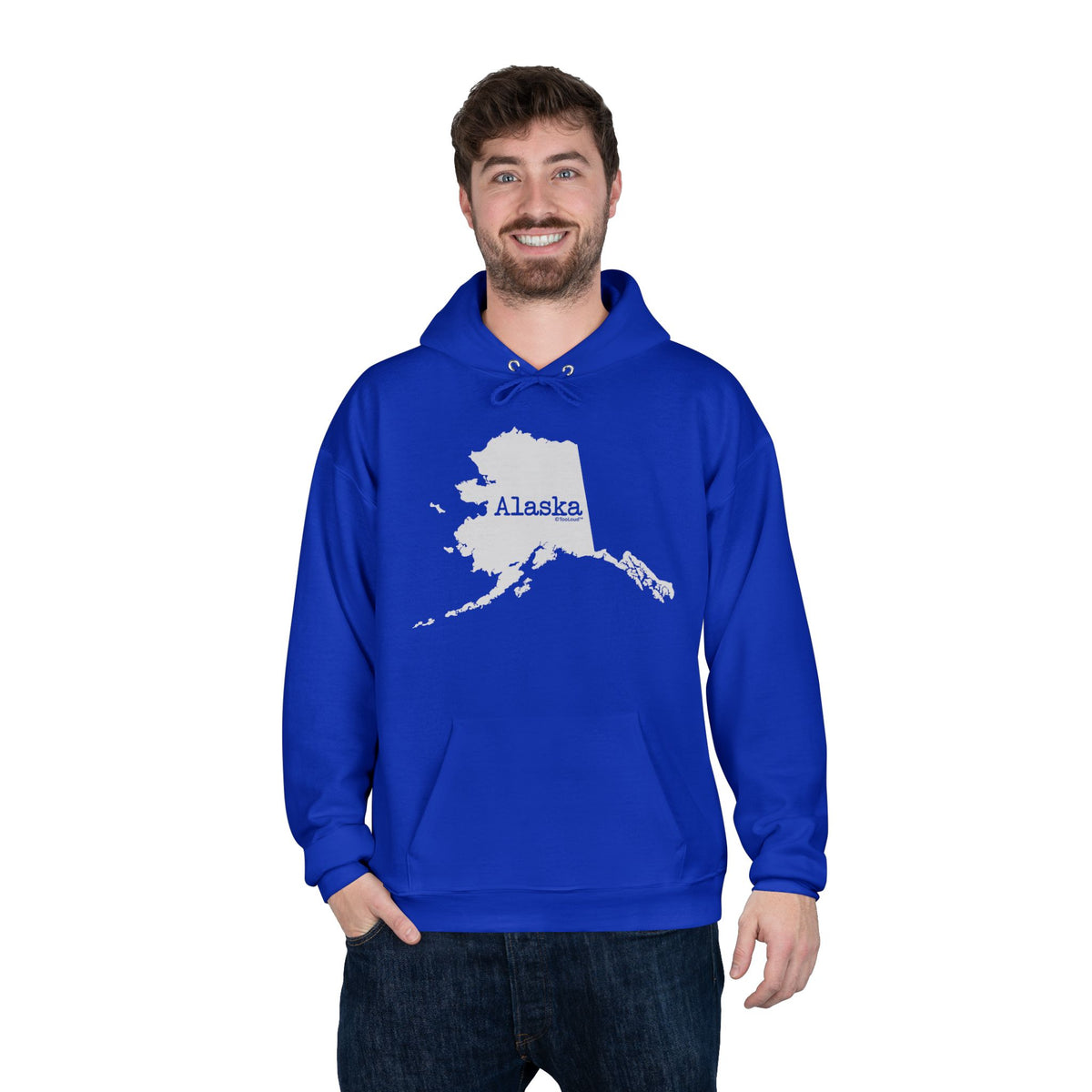 Alaska – United States Shape Dark Hoodie Sweatshirt by TOOLOUD