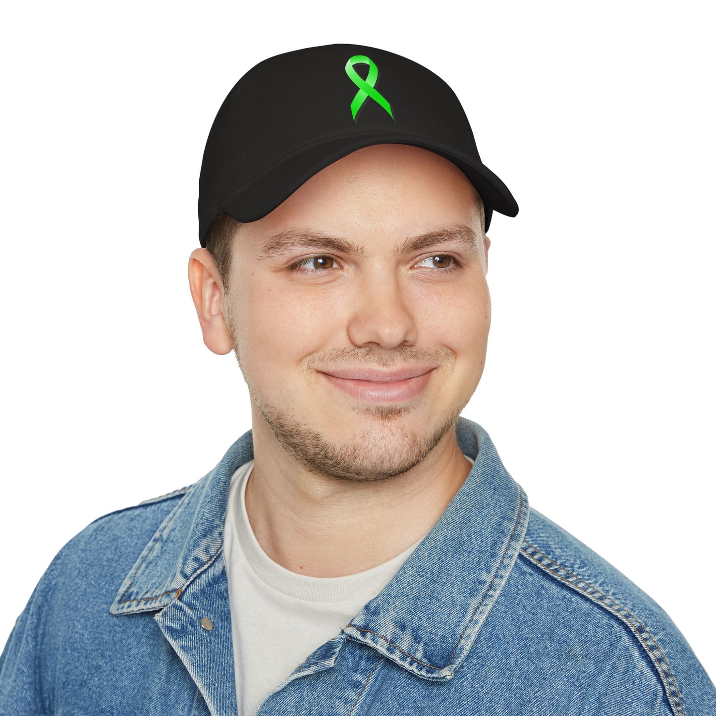 Lyme Disease Awareness Ribbon – Lime Green Adult DTG Baseball Cap Hat by TOOLOUD