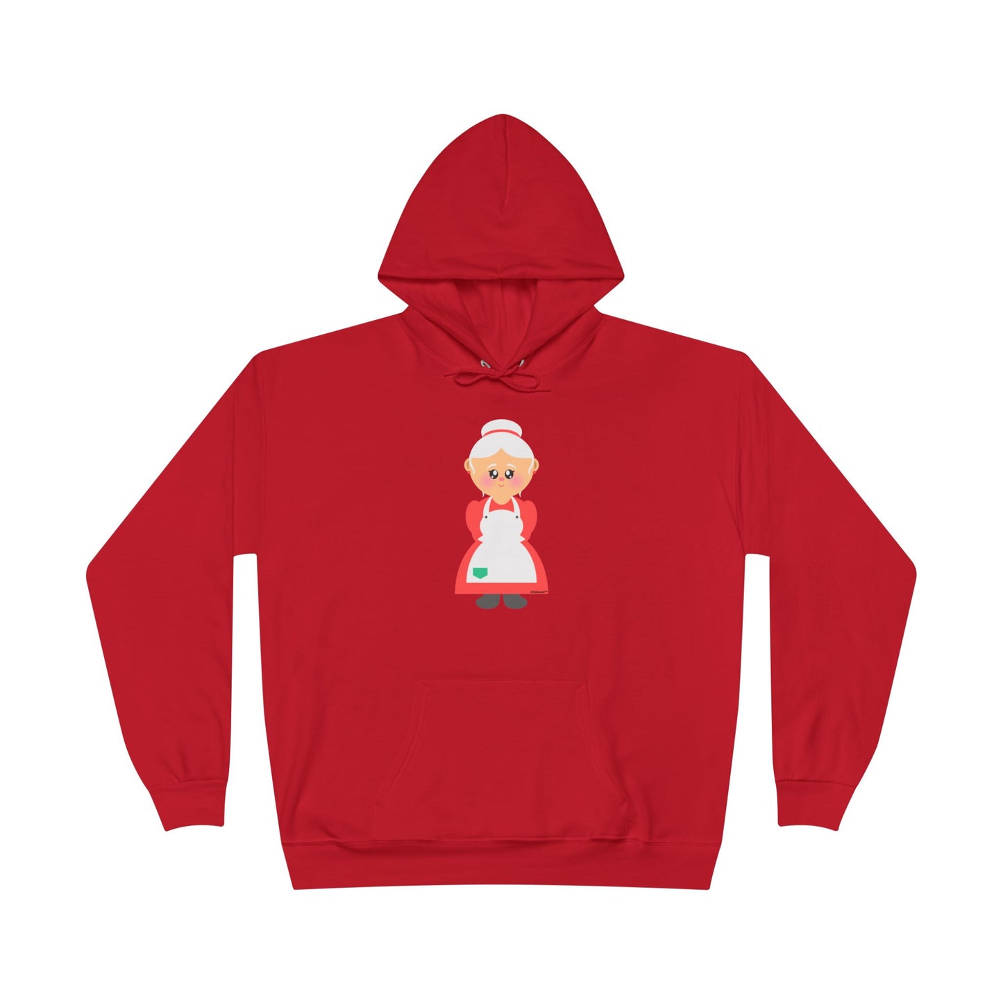 Cute Mrs. Santa Claus Christmas Adult Pullover Hoodie Sweatshirt by TOOLOUD