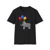 Cute Elephant with Balloons Unisex Adult T-Shirt by TOOLOUD