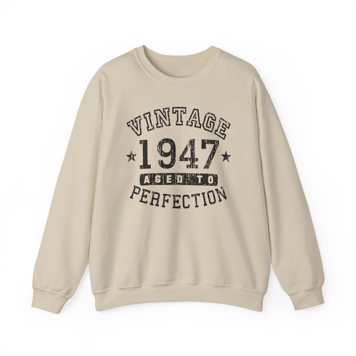 1947 - Vintage Birth Year Sweatshirt Adults Unisex by TOOLOUD