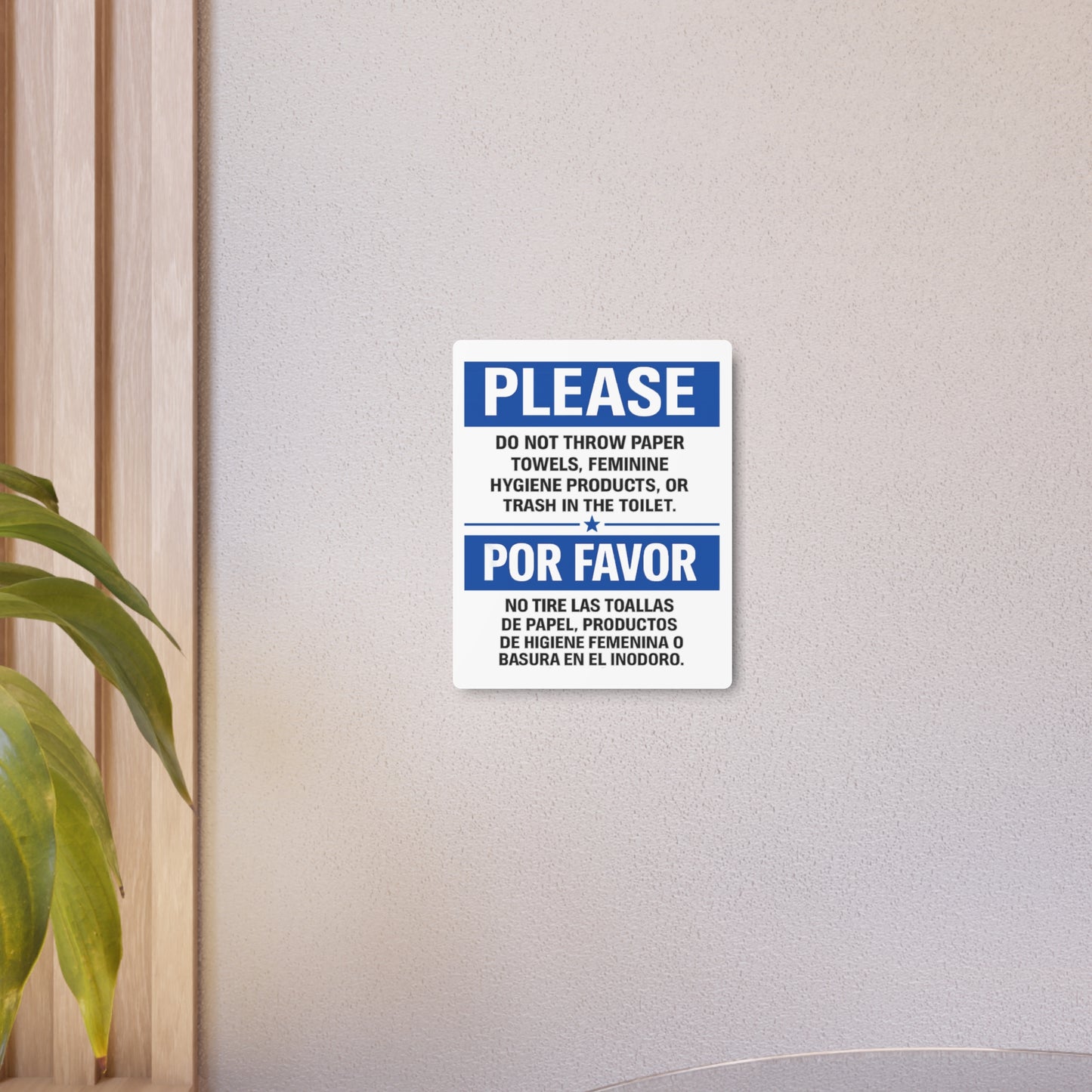 Bathroom Sign for Businesses – Do Not Flush by TOOLOUD